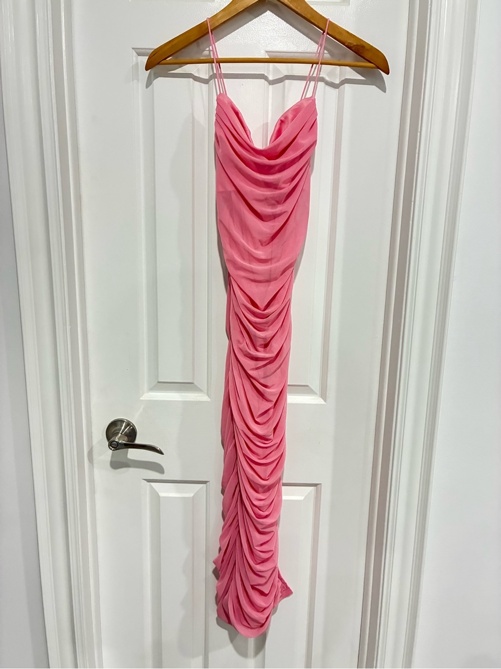Streetwear Society - Pink Ruched Slip Dress